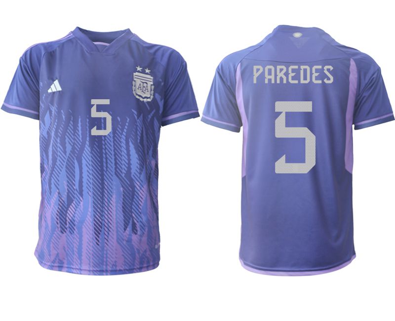 Men 2022 World Cup National Team Argentina away aaa version purple 5 Soccer Jersey